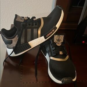Adidas Black and Gold Athletic Shoes